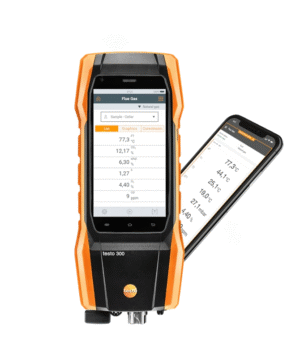 testo 300, газоанализатор в комплекте (O2, СО без H2-компенсацией до 4 000 ppm)