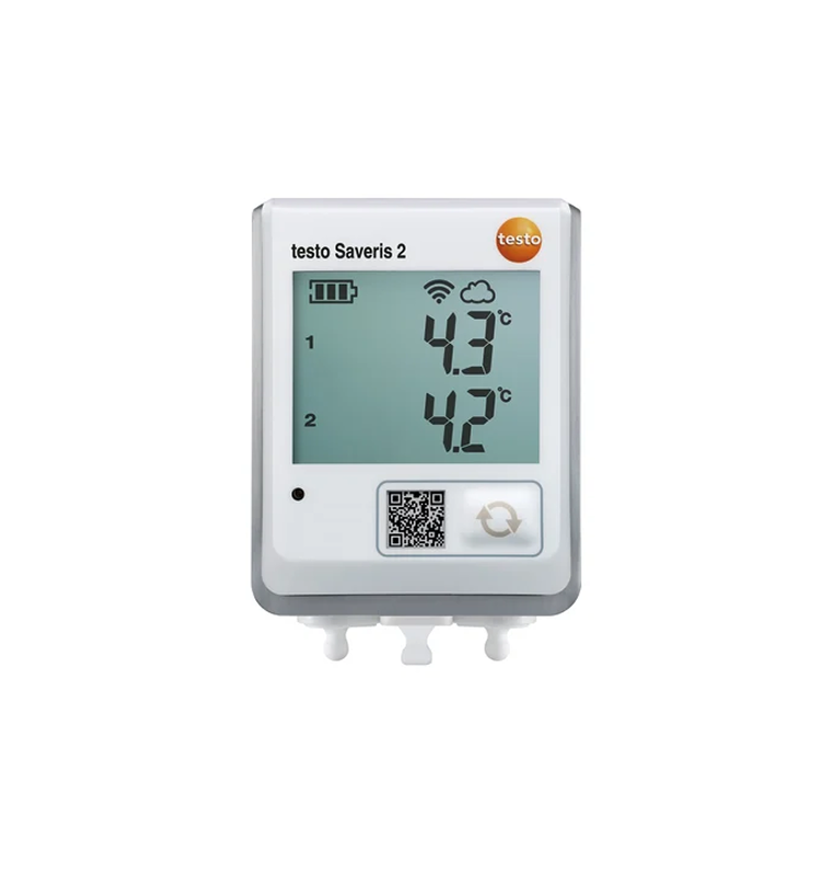 testo Saveris 2-T2 — беспроводной логгер данных с дисплеем и 2 разъёмами для подключения NTC-сенсоров температуры