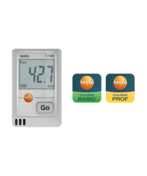 testo 174 H — мини-логгер данных температуры и влажности с портом USB-C и программным обеспечением для ПК