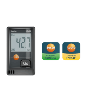 testo 174 H — мини-логгер данных температуры и влажности с портом USB-C и программным обеспечением для ПК