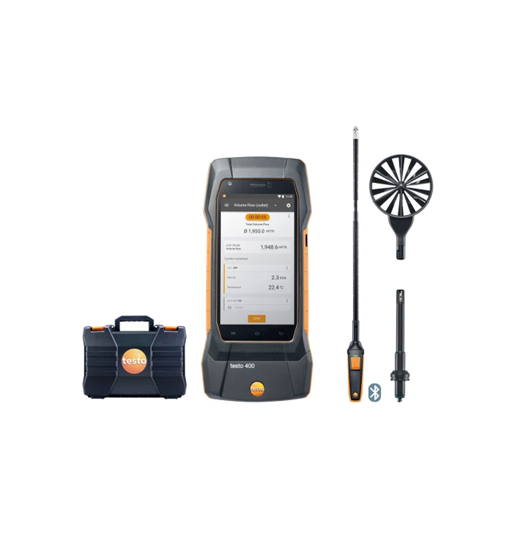 testo 400, комплект для измерения расхода с зондом-крыльчаткой 16 мм