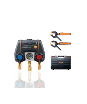 testo 550i Smart Kit - цифровой коллектор с управлением через приложение и беспроводными зажимными датчиками температуры (NTC)<br> <p class="number-commerce-order">Номер заказа: 0564.3550 <br><span style="color: #000000;"><strong><a style="color: #ff8a00;" href="https://static.testo.com/image/upload/HQ/testo-550i-datasheet-1981-0894.pdf">Каталог</a></strong></span> </p>