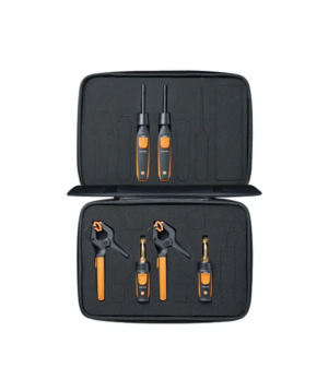 Большой комплект смарт-зондов для холодильных систем, управляемых со смартфона - Большой комплект смарт-зондов для холодильных систем и систем кондиционирования<br> <p class="number-commerce-order">Номер заказа: 0563.0002.41 <br><span style="color: #000000;"><strong><a style="color: #ff8a00;" href="https://static.testo.com/image/upload/HQ/ac-refrigeration-test-kit-plus-datasheet-1981-1934.pdf">Каталог</a></strong></span> </p>