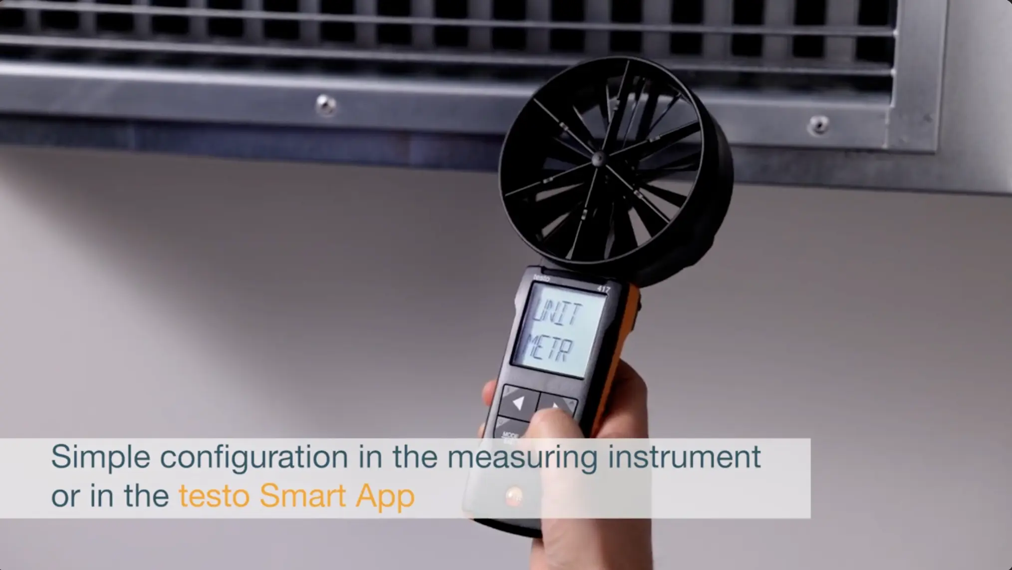 Баннер для видео ролика из YouTube про работу Testo 417