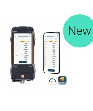 testo 330 — газоанализатор с сенсорами O₂ и CO/H₂ (сенсорный дисплей 5,5", замер CO до 40 000 ppm)